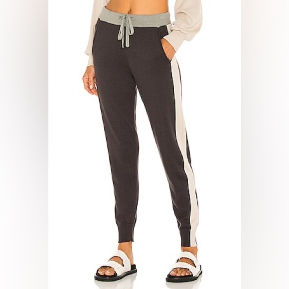 Monrow colorblock sporty sweatpant joggers size small